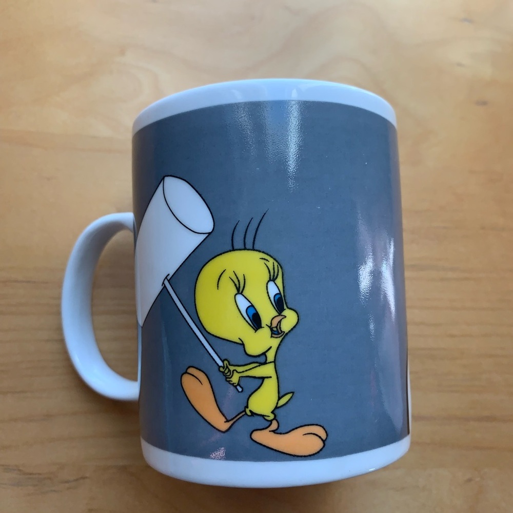 Warner Bros. Looney Tunes Piolin and Silvestre taza.